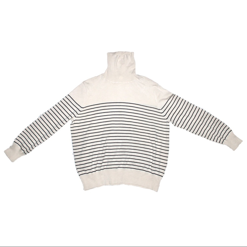 Striped Long Sleeve Turtle Neck